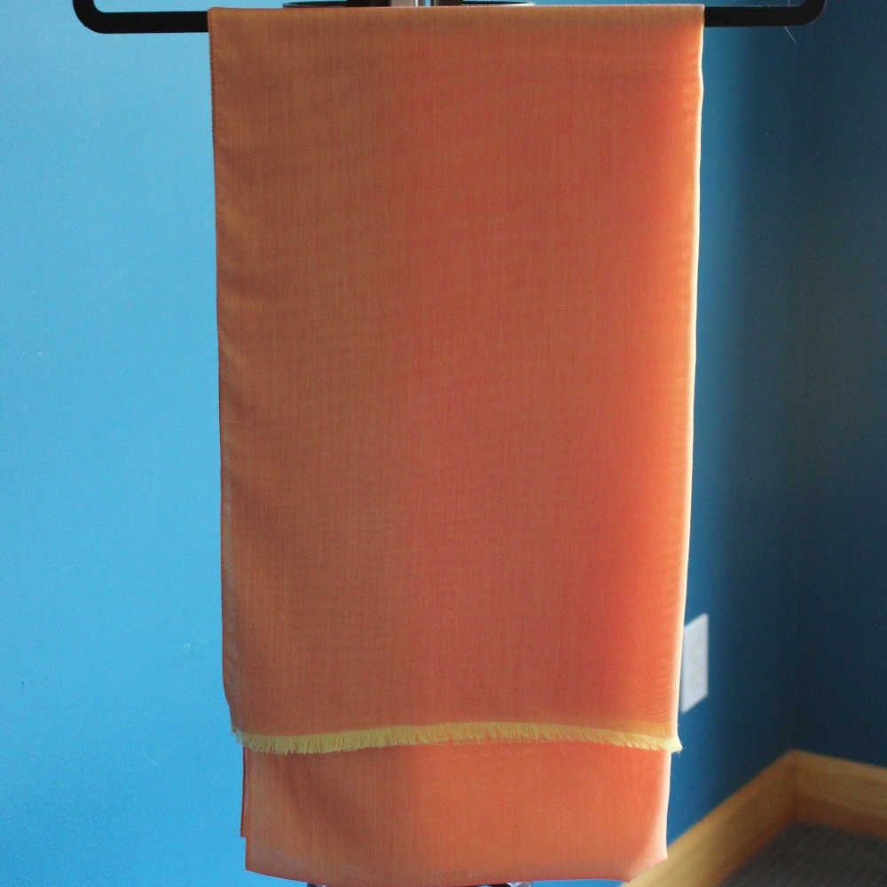 Orange-yellow shawl LIKE NEW - Picture 2 of 3
